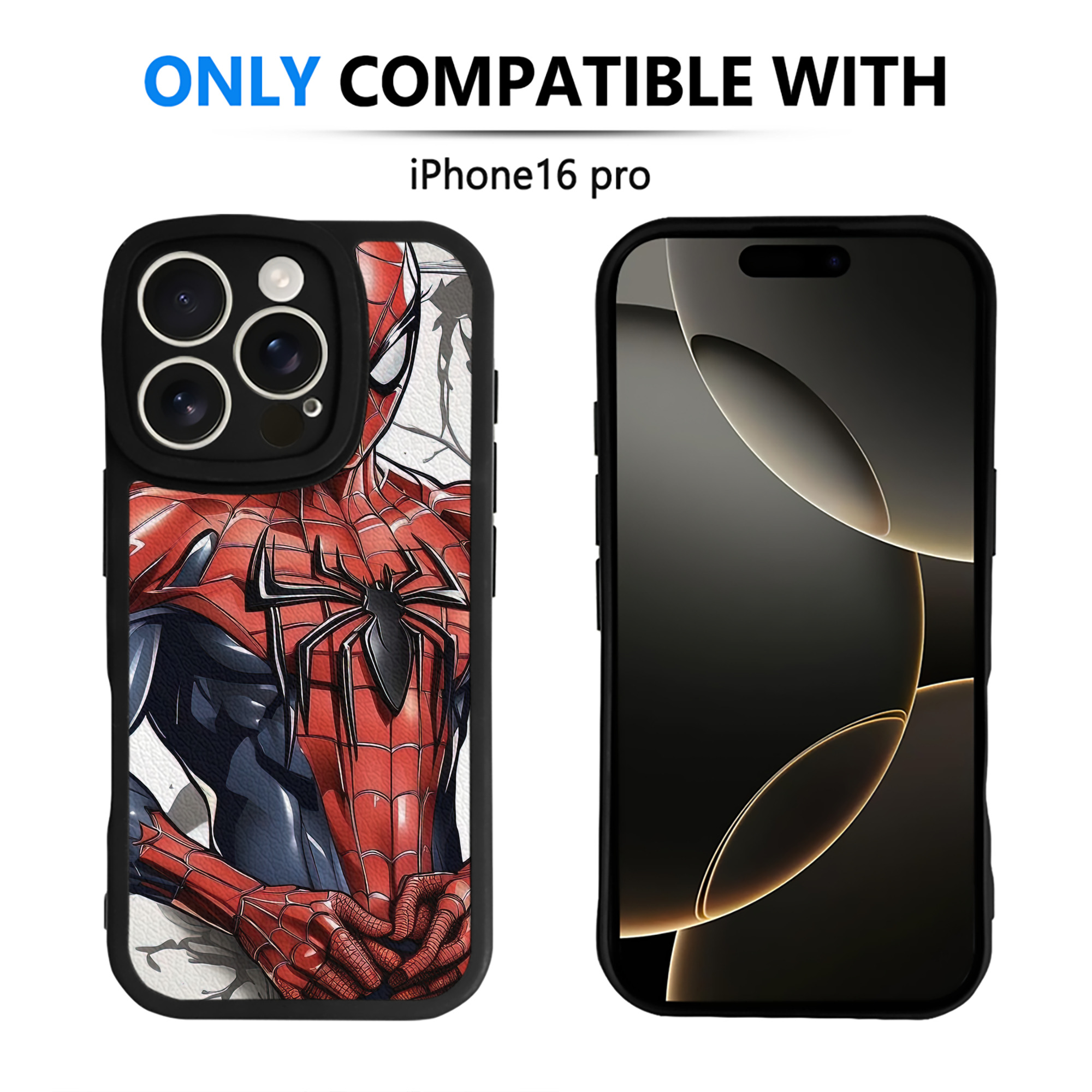Spider Man スパイダーマン 【iPhone 16シリーズ対応】シリコンスマホケース（レザー調） 材質：シリコン